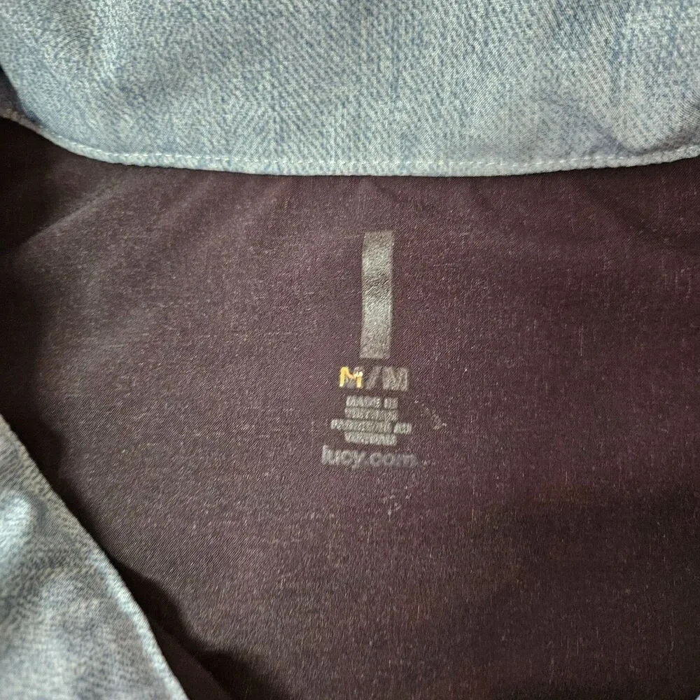 LUCY indiGO Activewear "Denim" Jacket Size Medium - Picture 5 of 7